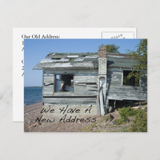 Grappige adreswijziging Kaart Seaside Home (Voorkant / Achterkant)