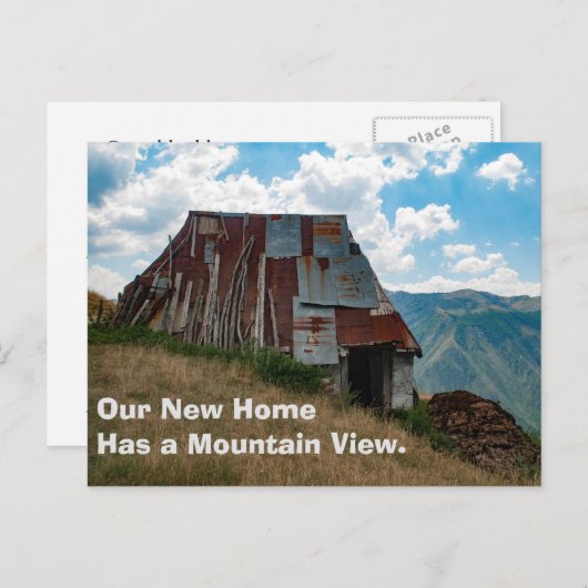 Grappige adreswijziging Kaart: Tin Roof Aankondigingskaart (Voorkant / Achterkant)