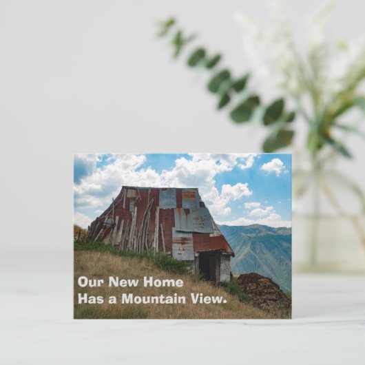 Grappige adreswijziging Kaart: Tin Roof Aankondigingskaart (Staand voorkant)