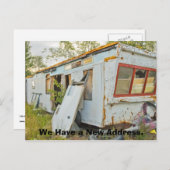 Grappige adreswijziging Kaart: Trailer Home Aankondigingskaart (Voorkant / Achterkant)