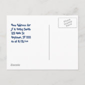 Grappige adreswijziging met kasteel aankondigingskaart (Achterkant)