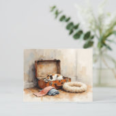 Grappige adreswijziging van de Calico Kat Briefkaart (Staand voorkant)