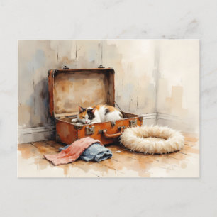 Grappige adreswijziging van de Calico Kat Briefkaart