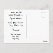 Grappige adreswijziging van oranje kat briefkaart (Achterkant)