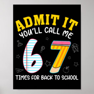 Grappige advertentie die je 67 keer belt terug naa poster