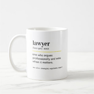 Grappige advocaat definitie cadeau koffiemok