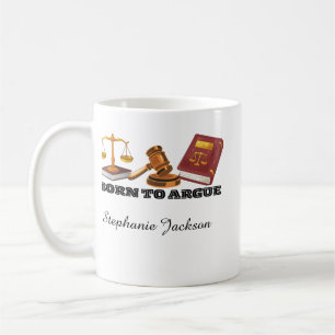 Grappige advocaat die is geboren om te argumentere koffiemok