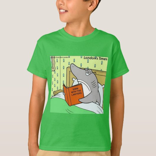 Grappige advocaat haai Rick London T-shirt (Voorkant)