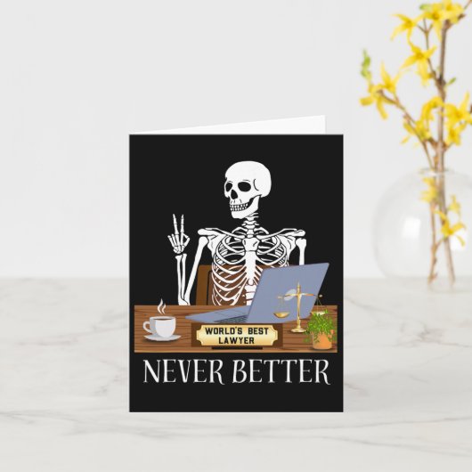 Grappige advocaat Halloween Kaart (Gele Bloem)