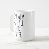 Grappige advocaat Mok voor juristen & Law studente (Voorkant links)