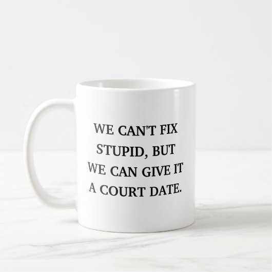 Grappige advocaat sarcastisch  koffiemok (Links)
