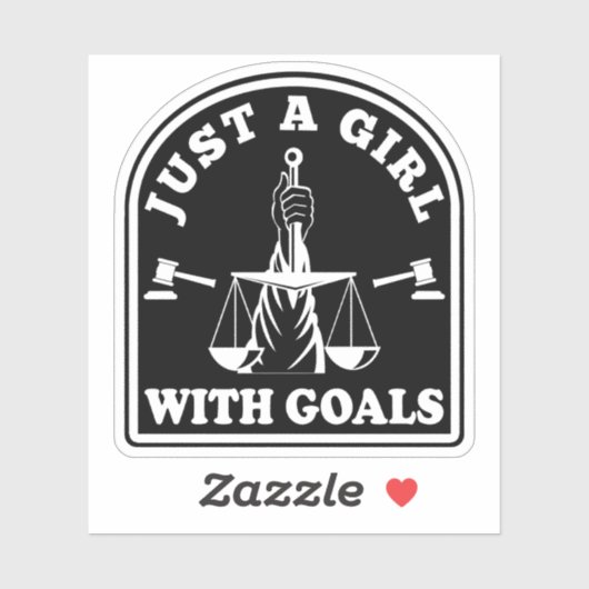 Grappige advocaat student gewoon een meisje met do sticker (Vel)