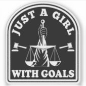 Grappige advocaat student gewoon een meisje met do sticker (Voorkant)