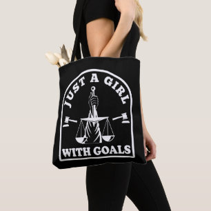 Grappige advocaat student gewoon een meisje met do tote bag