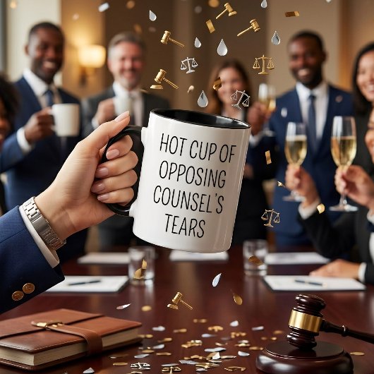 Grappige advocaat Tranen van de tegenpartij Recht Mok