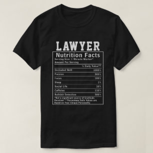 Grappige advocaat voedingsfeiten Juridisch profess T-shirt
