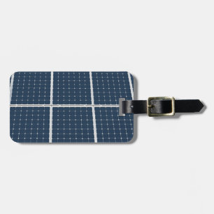 Grappige afbeelding van een zonne-energiepaneel bagagelabel