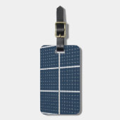 Grappige afbeelding van een zonne-energiepaneel bagagelabel (Voorkant verticaal)