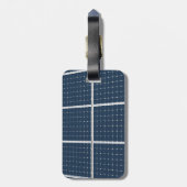 Grappige afbeelding van een zonne-energiepaneel bagagelabel (Achterkant verticaal)