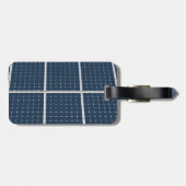 Grappige afbeelding van een zonne-energiepaneel bagagelabel (Achterkant horizontaal)