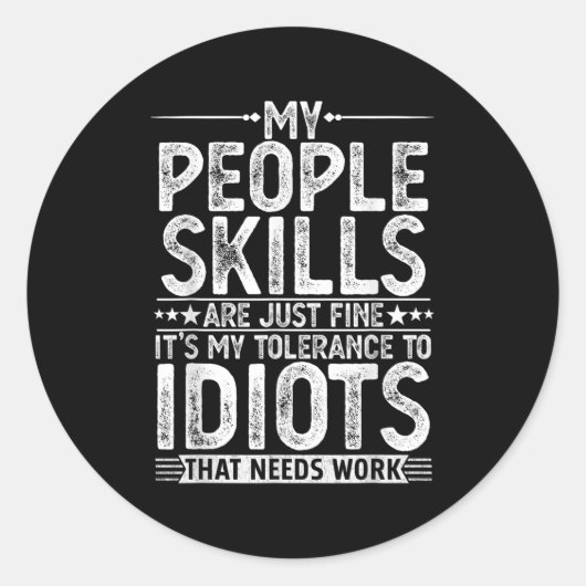 Grappige afbeelding voor mannen vrouwen volwassen  ronde sticker (Voorkant)