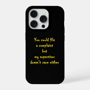 Grappige Afdeling Klachten Apathie iPhone 15 Pro Case