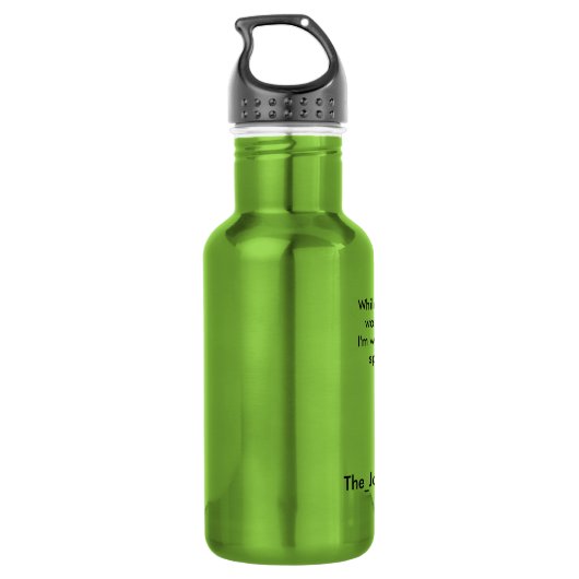 Grappige afgelegen kat water fles appel (Achterkant)