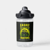 Grappige afgeleid tractoren voeg naam toe waterfles (Achterkant)