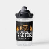 Grappige afgeleid tractoren voeg naam toe waterfles (Achterkant)