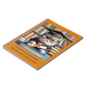Grappige Afgestudeerde Kattenstudent Notitieboek (Linkerzijde)