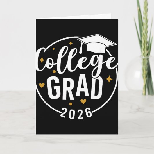 Grappige afgestudeerde student 2026 Universiteit A Kaart (Voorkant)