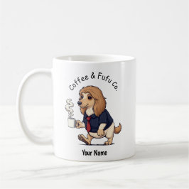 Grappige Afghaanse windhond hond zakelijke pak kof Koffiemok