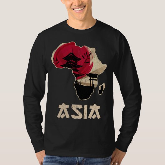 Grappige Afrika Azië mix T-shirt (Voorkant)