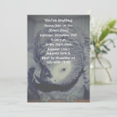 Grappige Afrikaanse grijze papegaai partij Kaart (Staand voorkant)