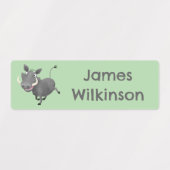 Grappige Afrikaanse warthogel varken cartoon perso Labels (Design 1)