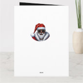 Grappige Afro-Amerikaanse zwarte kerstman Kaart (Achterkant)
