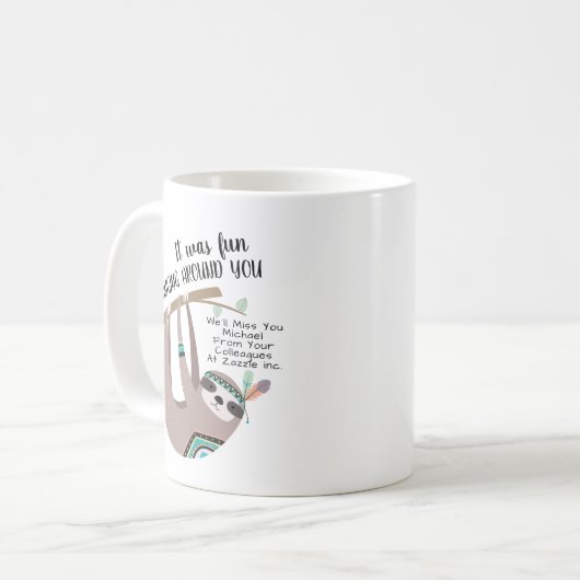 GRAPPIGE afscheid-beker voor baas of collega - HAN Koffiemok (Voorkant links)