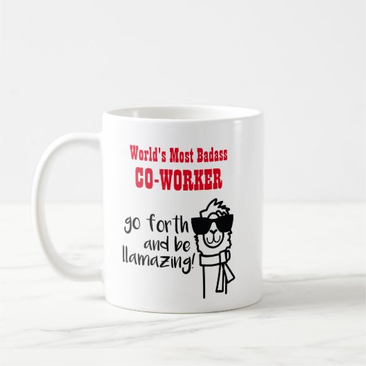 Grappige afscheid collega - MUG van de meest BADAS Koffiemok (Links)