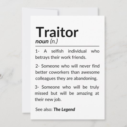 Grappige afscheidsmedewerker, collega die baan ver bedankkaart (Voorkant)