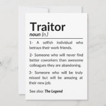 Grappige afscheidsmedewerker, collega die baan ver