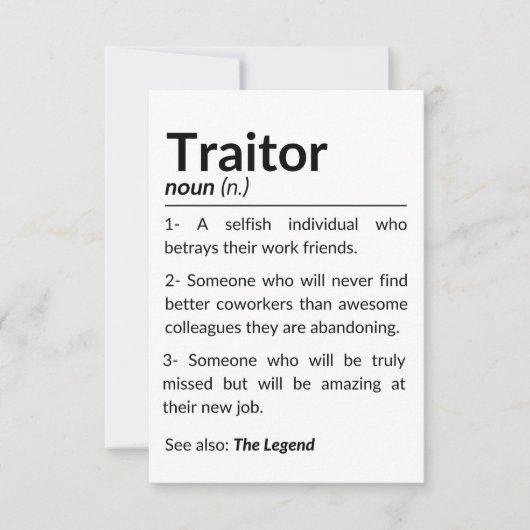 Grappige afscheidsmedewerker, collega die baan ver bedankkaart (Voorkant)