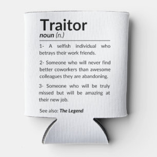 Grappige afscheidsmedewerker, collega die baan ver blikjeskoeler