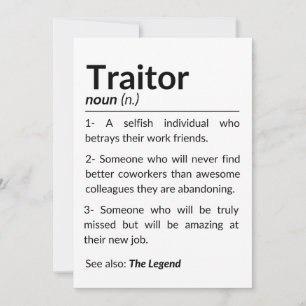 Grappige afscheidsmedewerker, collega die baan ver feestdagenkaart