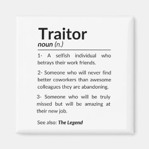 Grappige afscheidsmedewerker, collega die baan ver magneet