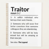 Grappige afscheidsmedewerker, collega die baan ver planner (Voorkant)