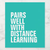 Grappige afstand leren wijn label wijn etiket (Enkel label)