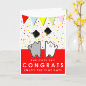 Grappige Afstudeer Congrats Kaart (Gele Bloem)