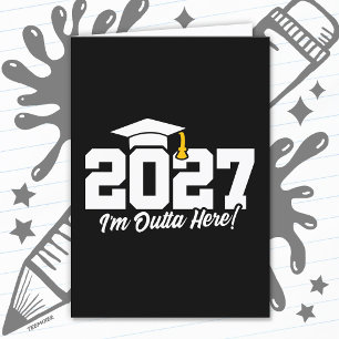 Grappige Afstudeercitaat Aflosende Klas van 2027 Kaart