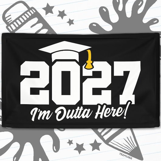 Grappige Afstudeercitaat Aflosende Klas van 2027 Spandoek