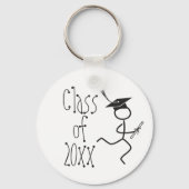 Grappige afstudeerder hardloop lint © Monogram sle Sleutelhanger (Voorkant)